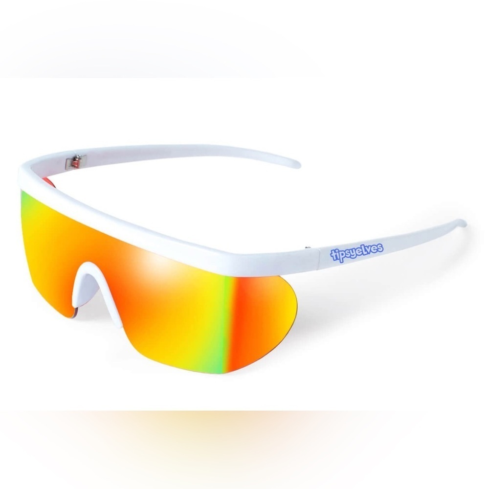 🎀PICK 5/$25🎀 Tipsy Elves White Miami Ice Sport Style Reflective Sunglasses - Picture 3 of 8
